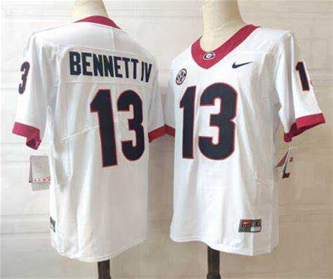 Men%27s Georgia Bulldogs #13 Stetson Bennett IV White 2022 Vapor Untouchable Stitched Nike NCAA Jersey->miami hurricanes->NCAA Jersey